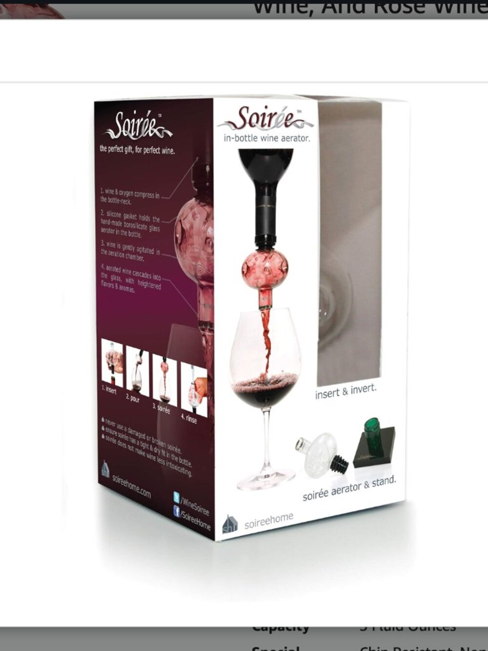 Soirée In-Bottle Wine Aerator - NWT - Picture 2 of 8
